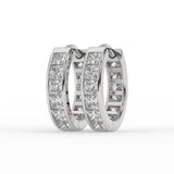 Piercing hélix anneau clicker zirconium carrés en or blanc 9 carats