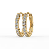 Piercing hélix anneau clicker rang de zirconium en or jaune 9 carats