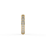 Piercing anneau clicker zirconium en or jaune 14 carats