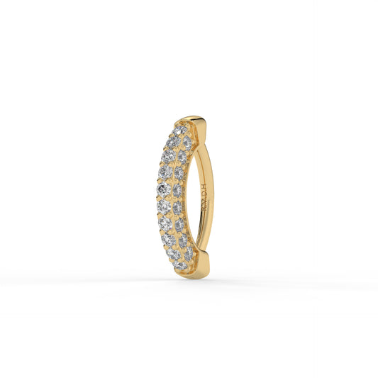 Piercing demi-anneau cliquers, OR JAUNE 14K.