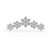 Piercing hélix labret courbe fleur zirconium en or blanc 9 carats