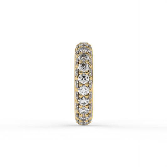 Anneau cliquers zirconium ,Or jaune 9K