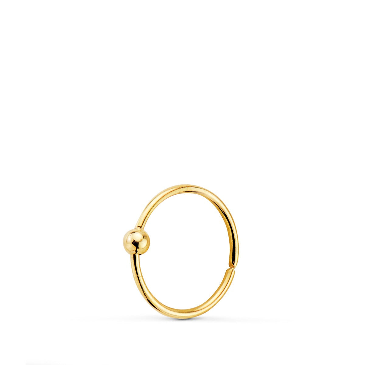 Anneau avec bille lisse , OR 18K