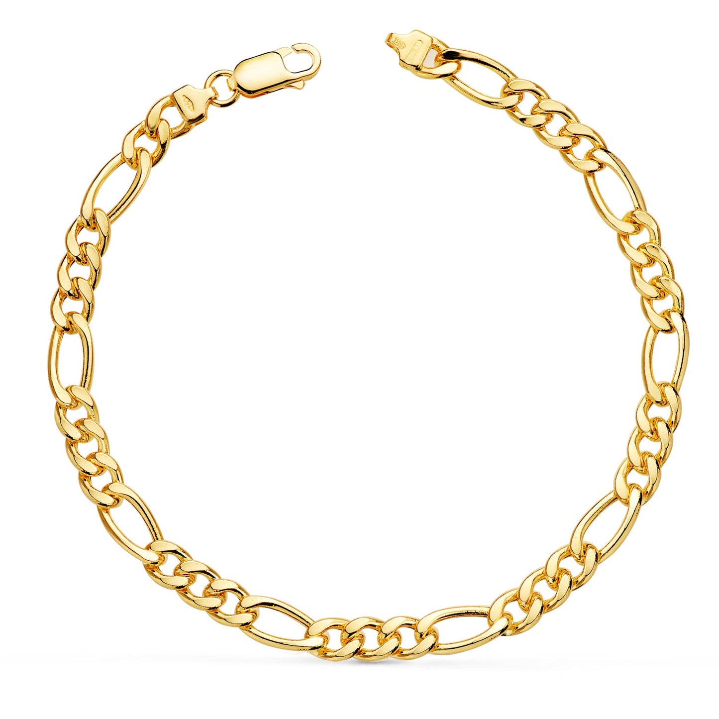 Bracelet maille figaro , Or 18k