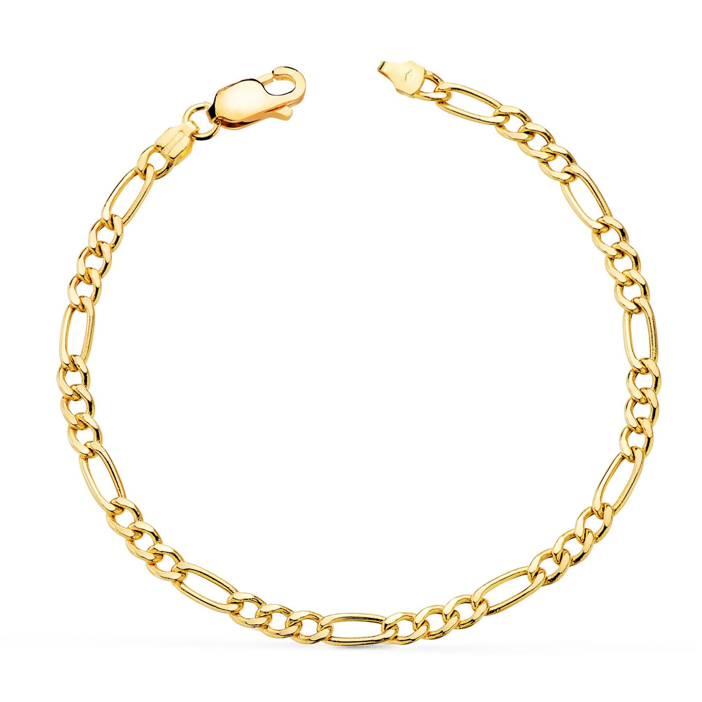 Bracelet maille figaro , Or 18k