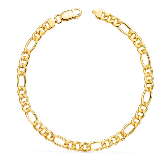 Bracelet maille figaro , Or 18k