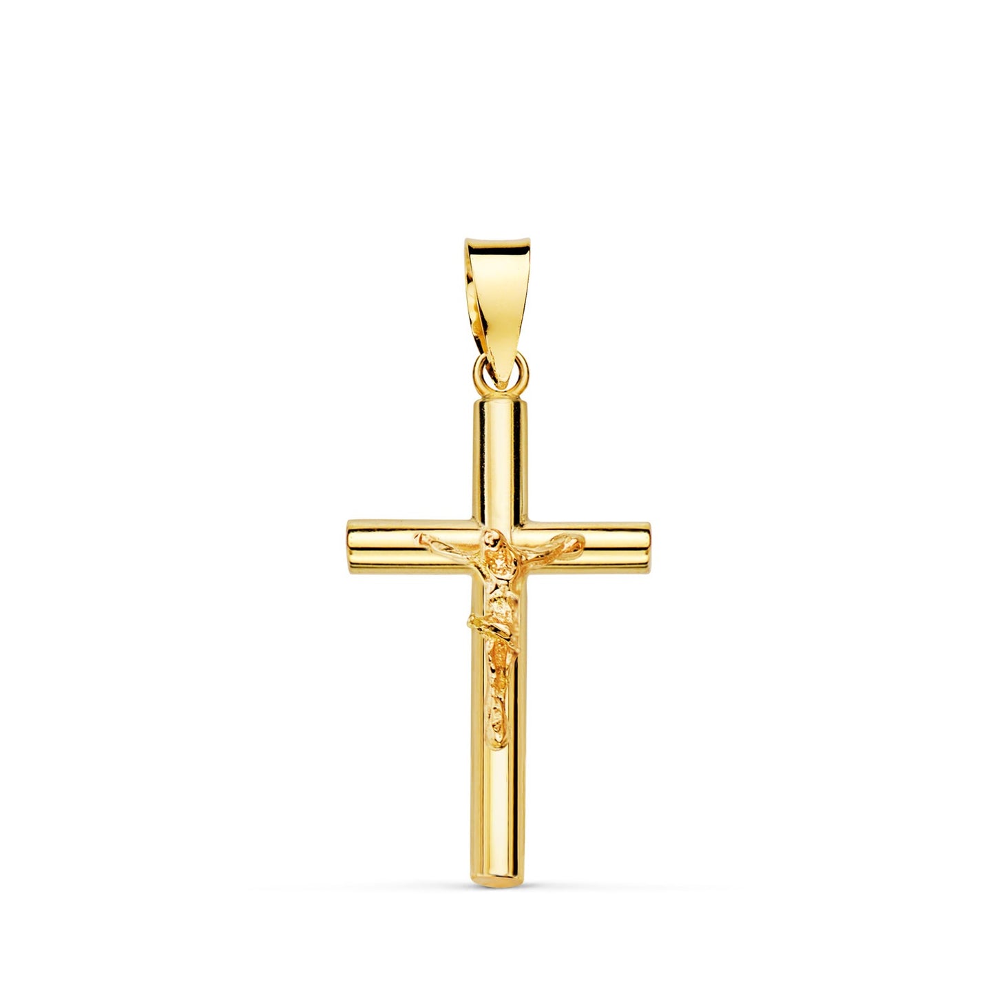Pendentif croix avec christ , Or 18K