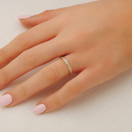 Alliance 1 rang zircon, Or 18k - PARADOXE