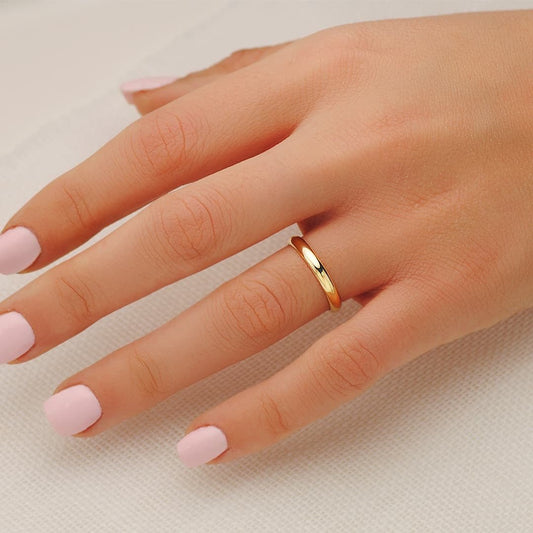 Alliance lisse brillant , Or 18K - PARADOXE