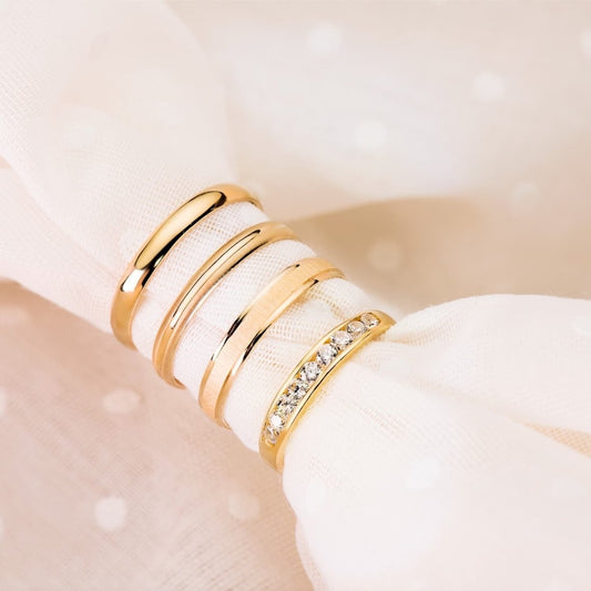 Alliance Mat & Brillant , Or 18k - PARADOXE