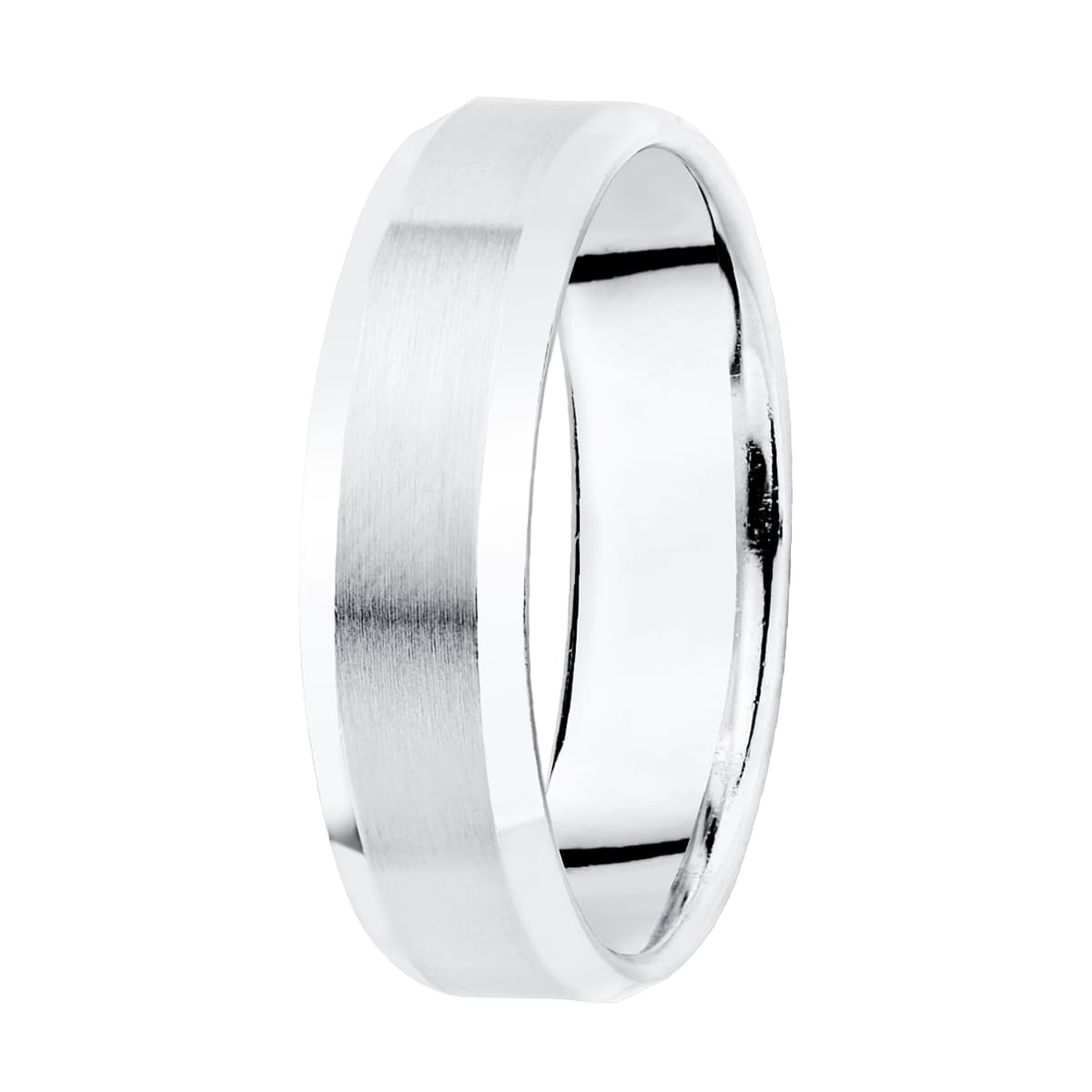 Alliance polie & brilliant , Or blanc 18K - PARADOXE