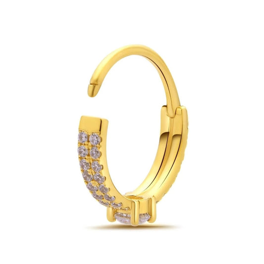 Anneau clicker zirconium , Or 18K. - PARADOXE