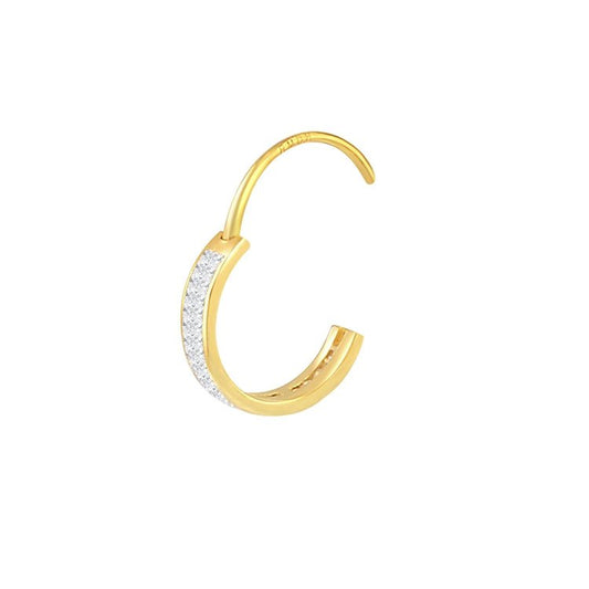 Anneau cliquer zircon baguette , OR 18K - PARADOXE