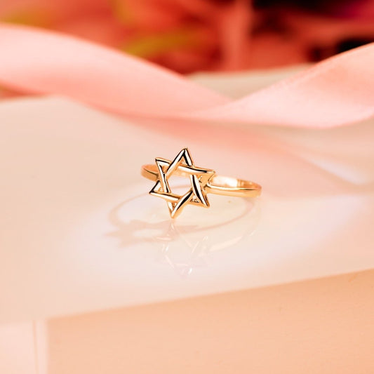 Bague étoile de david , Or 18K - PARADOXE