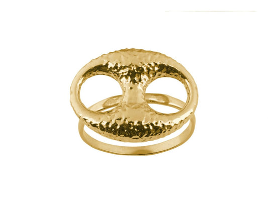 Bague Grain de café granulé , Or 18k - PARADOXE