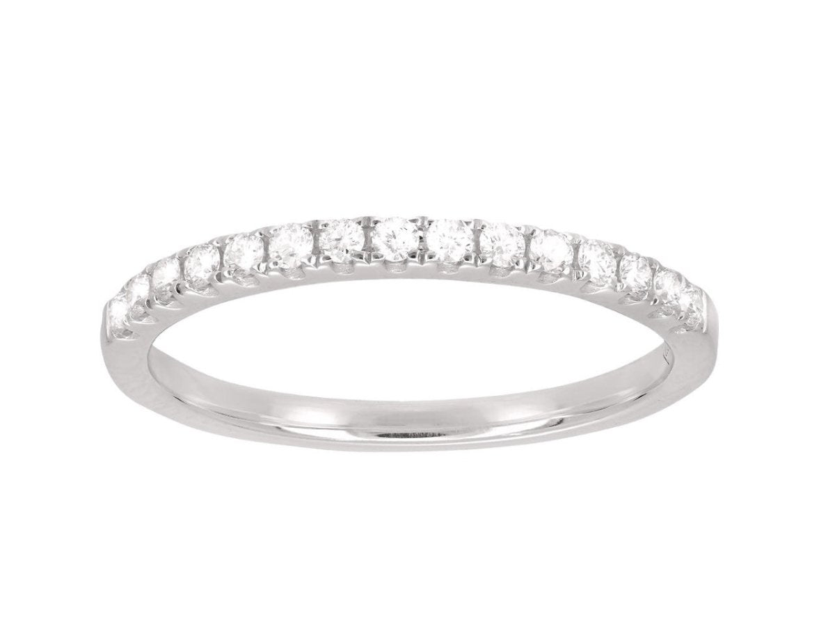 Bague solitaire et alliance, diamants 0,57ct HSI, Or Blanc 18k - PARADOXE