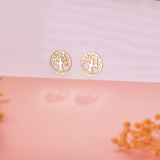 Boucles d'oreilles arbre de vie , Or 18K - PARADOXE
