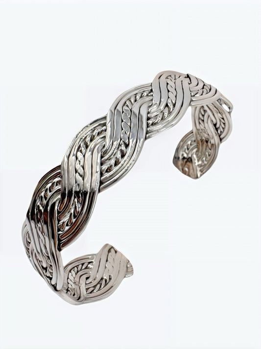 Bracelet corde plate , Argent 925 - PARADOXE