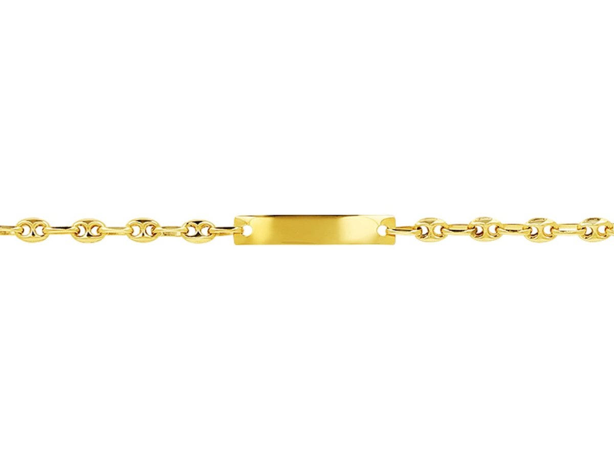 Bracelet Identité bébé Grains de café, Or 18k - PARADOXE