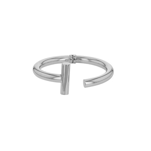 Bracelet Jonc avec barre lisse , Argent 925 - PARADOXE