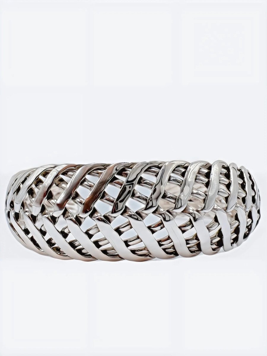 Bracelet maille entrelacée , Argent 925 - PARADOXE