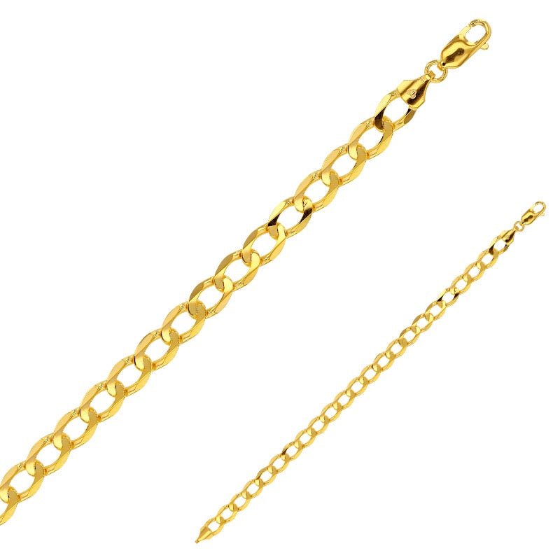 Bracelet maille gourmette plate ,Or 9k - PARADOXE