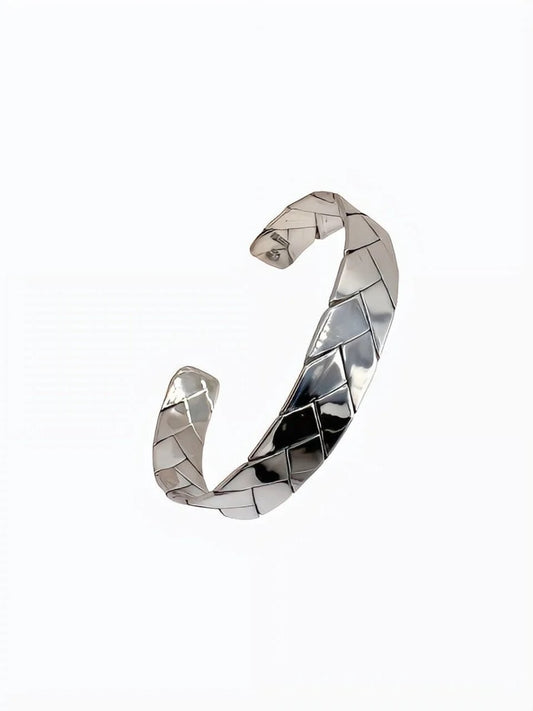 Bracelet tressé plat , Argent 925 - PARADOXE