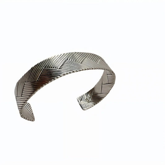 Bracelet zébré plat , Argent 925 - PARADOXE