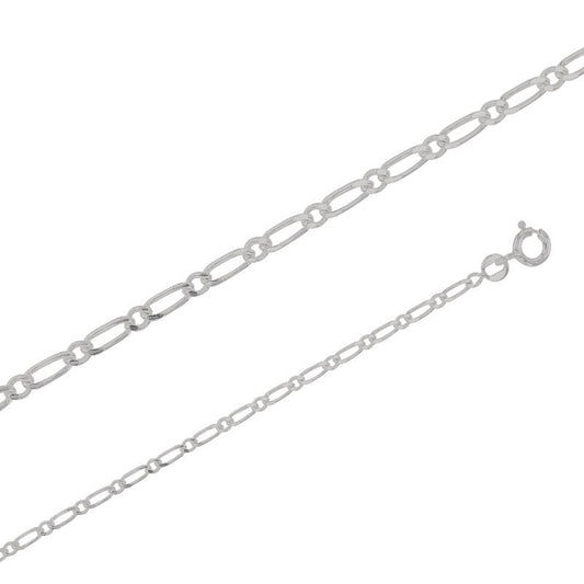 Chaine maille figaro simple , Argent 925 - PARADOXE