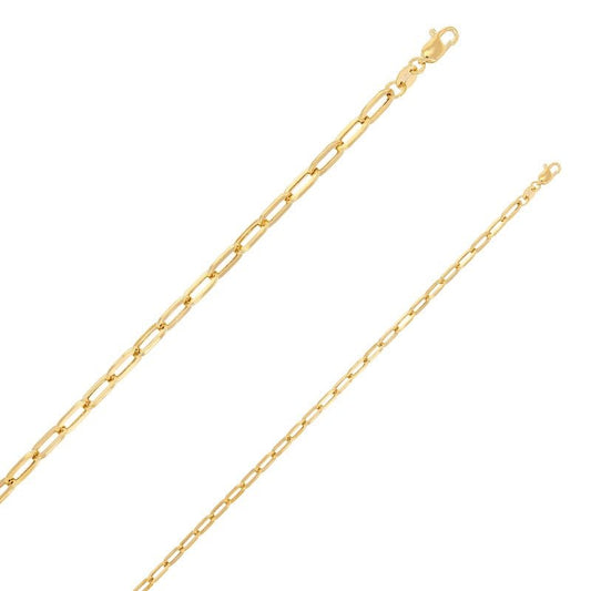 Chaîne maille jaseron allongée, Or 9k - PARADOXE