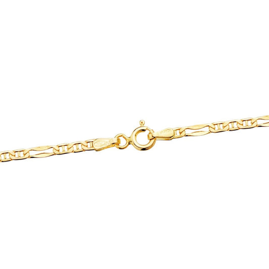 Chaine marine creuse 3x1 , 45cm , Or 18K - PARADOXE