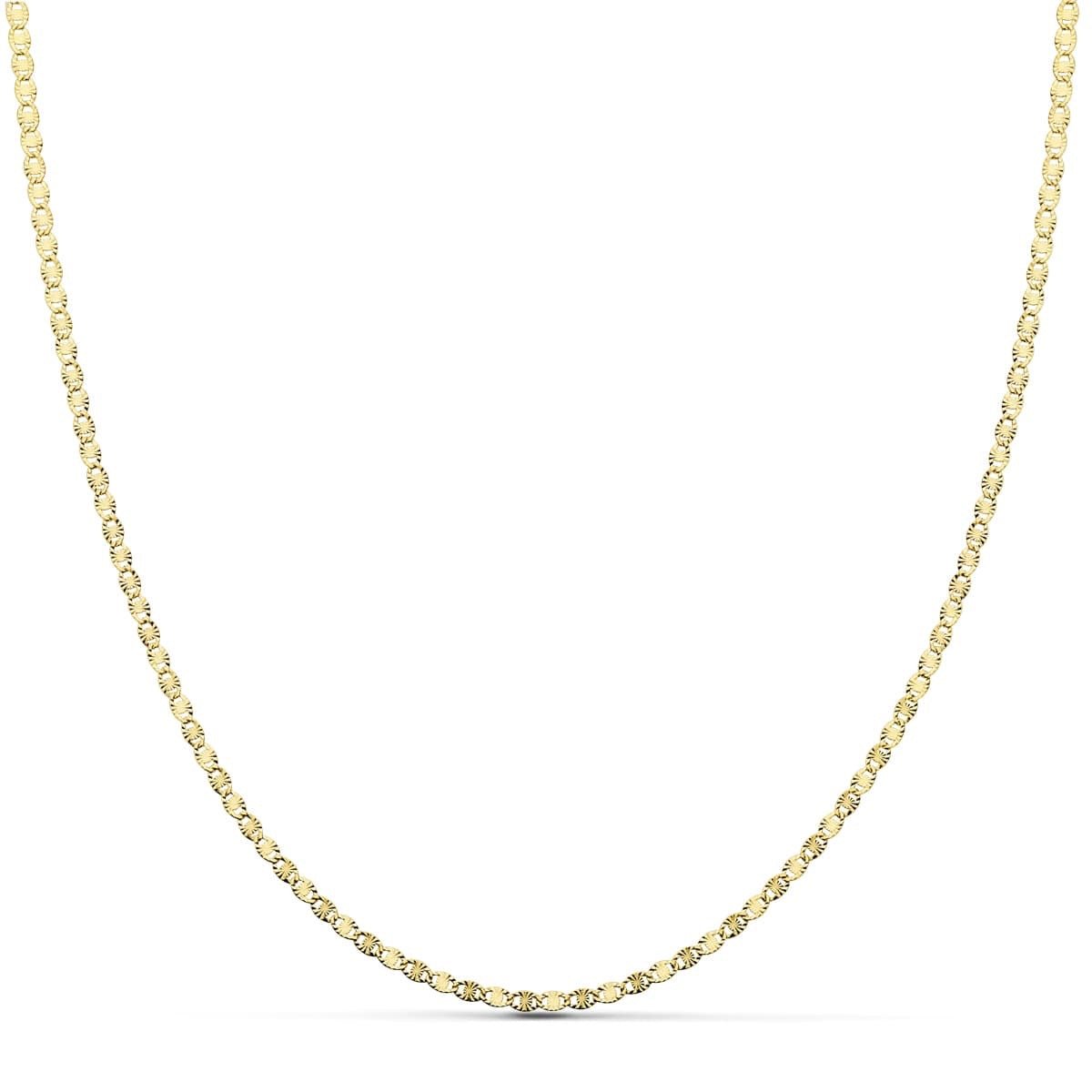 Chaine plate diamanté , Or 18k - PARADOXE