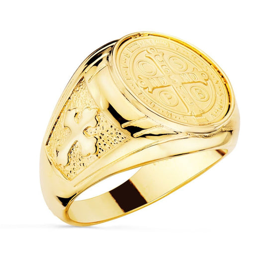 Chevalière croix saint benoit, Or 18K - PARADOXE