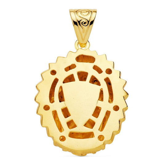 Pendentif indien zirconium rouge , OR 18K - PARADOXE