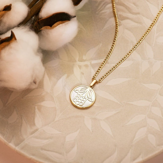 Pendentif main de fatma nacre , Or 18k - PARADOXE