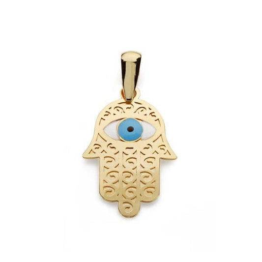 Pendentif main de fatma oeil turc , Or 18k - PARADOXE