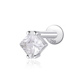 Piercing oreille losange zirconium en or blanc 18 carats