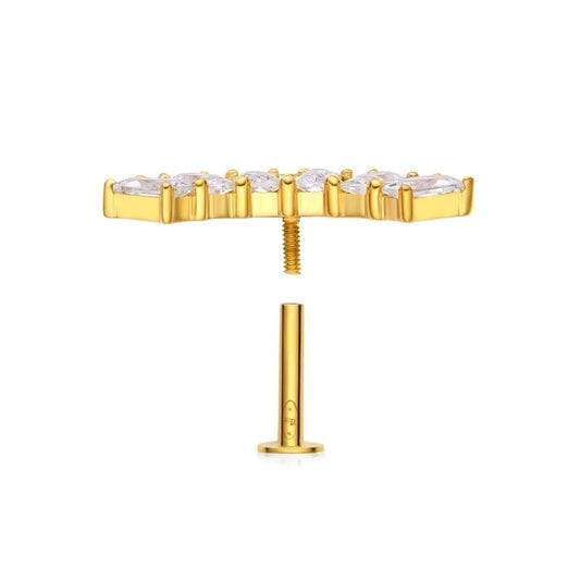 Piercing 11 zirconium , Or 18K - PARADOXE