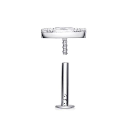 Piercing carer 11 zircon , OR BLANC 18K. - PARADOXE