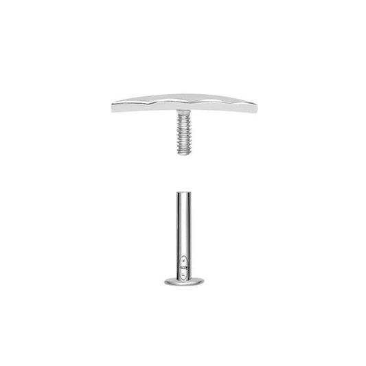 Piercing courbé facetté , OR 18K. - PARADOXE