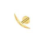Piercing hélix labret courbe facettée en or jaune 18 carats