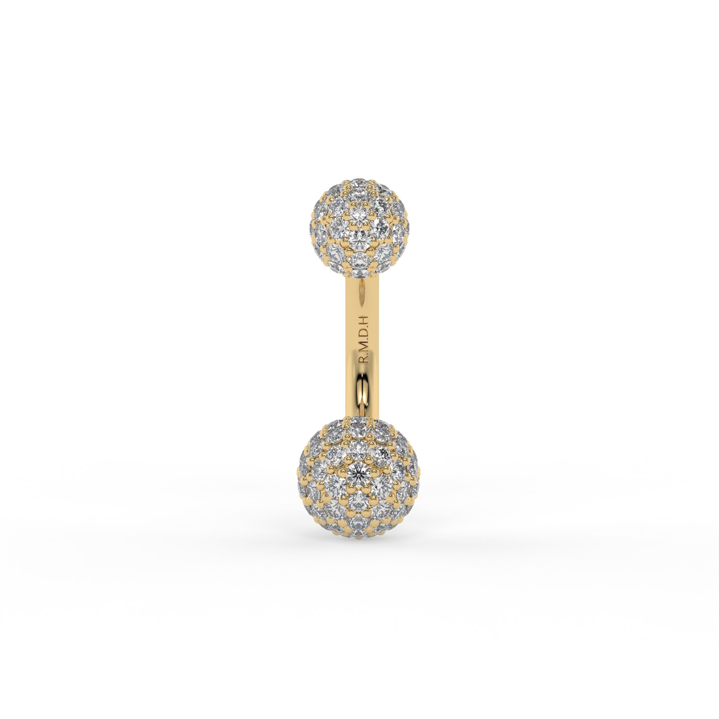 Piercing de nombril oxyde de zirconium, Or 9K