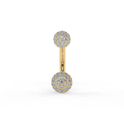 Piercing de nombril oxyde de zirconium, Or 9K