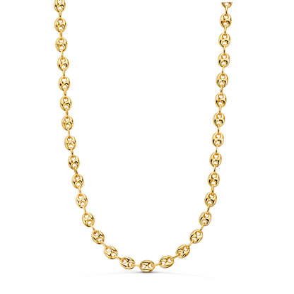 Chaîne maille Grain de café , Or 18k