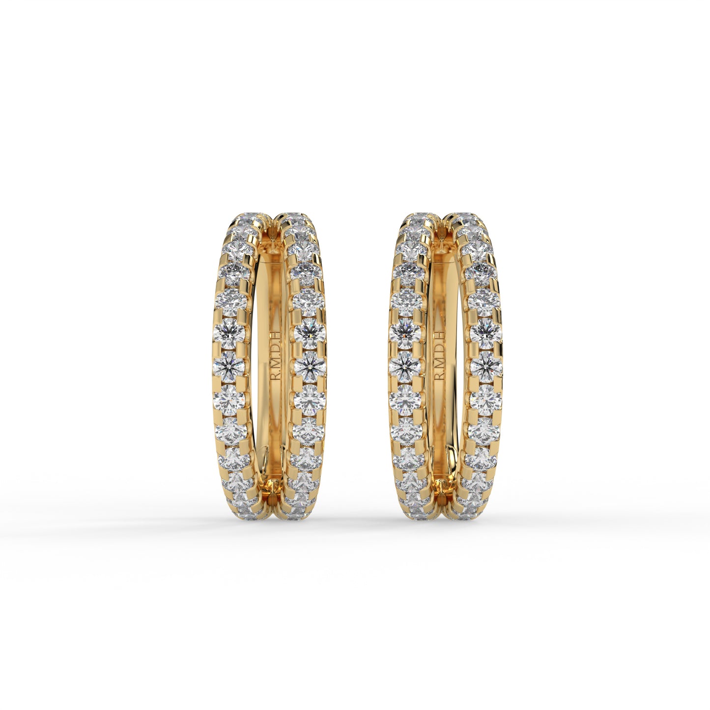 Piercing anneau à double rangée cliquers, OR JAUNE 18K.