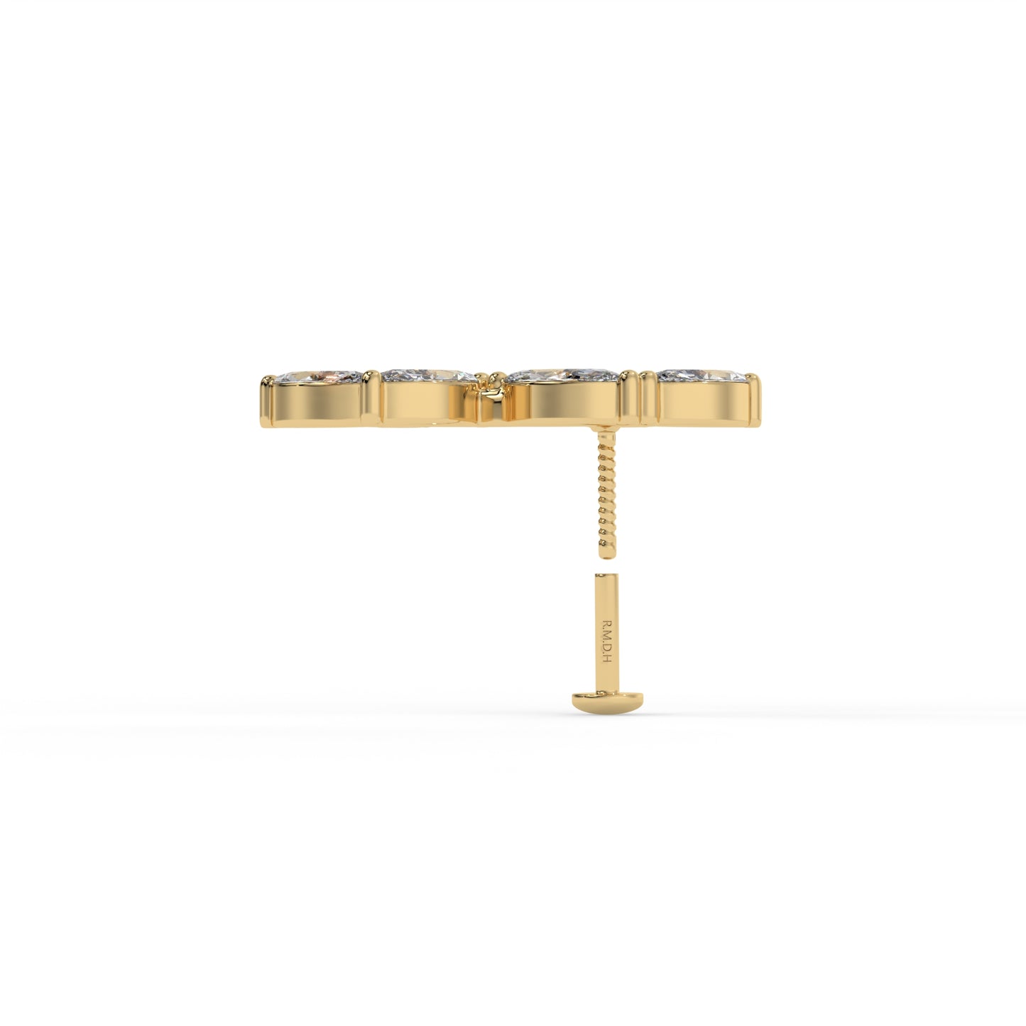 Piercing courbé,OR JAUNE 9K.