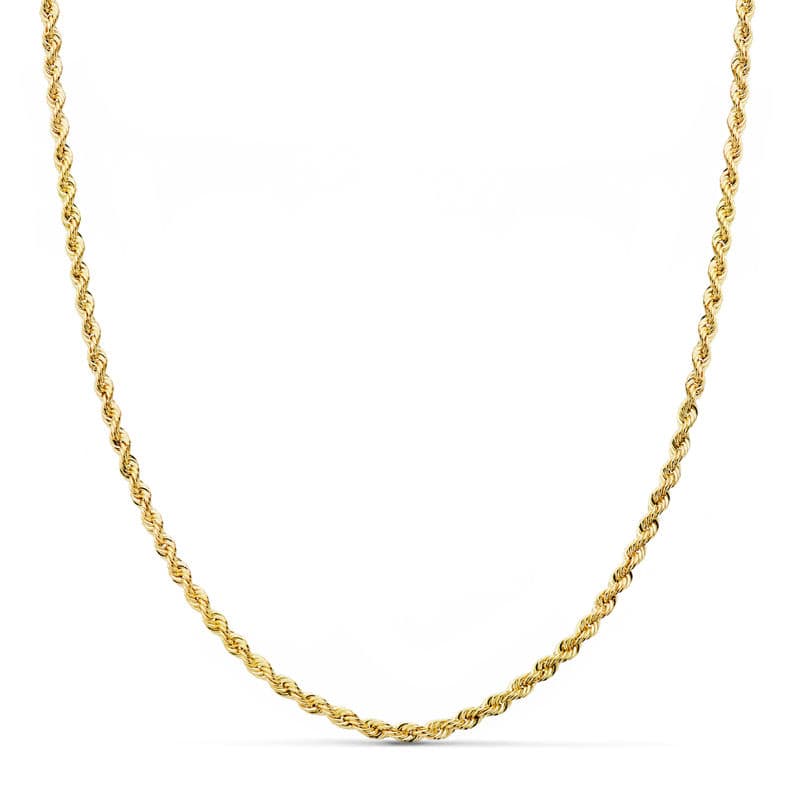 Chaine corde torsadée , Or 18k