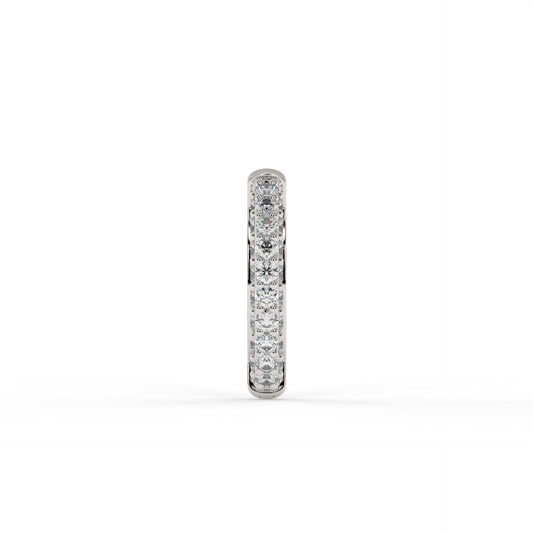 Piercing demi-anneau cliquers, OR BLANC 14K.