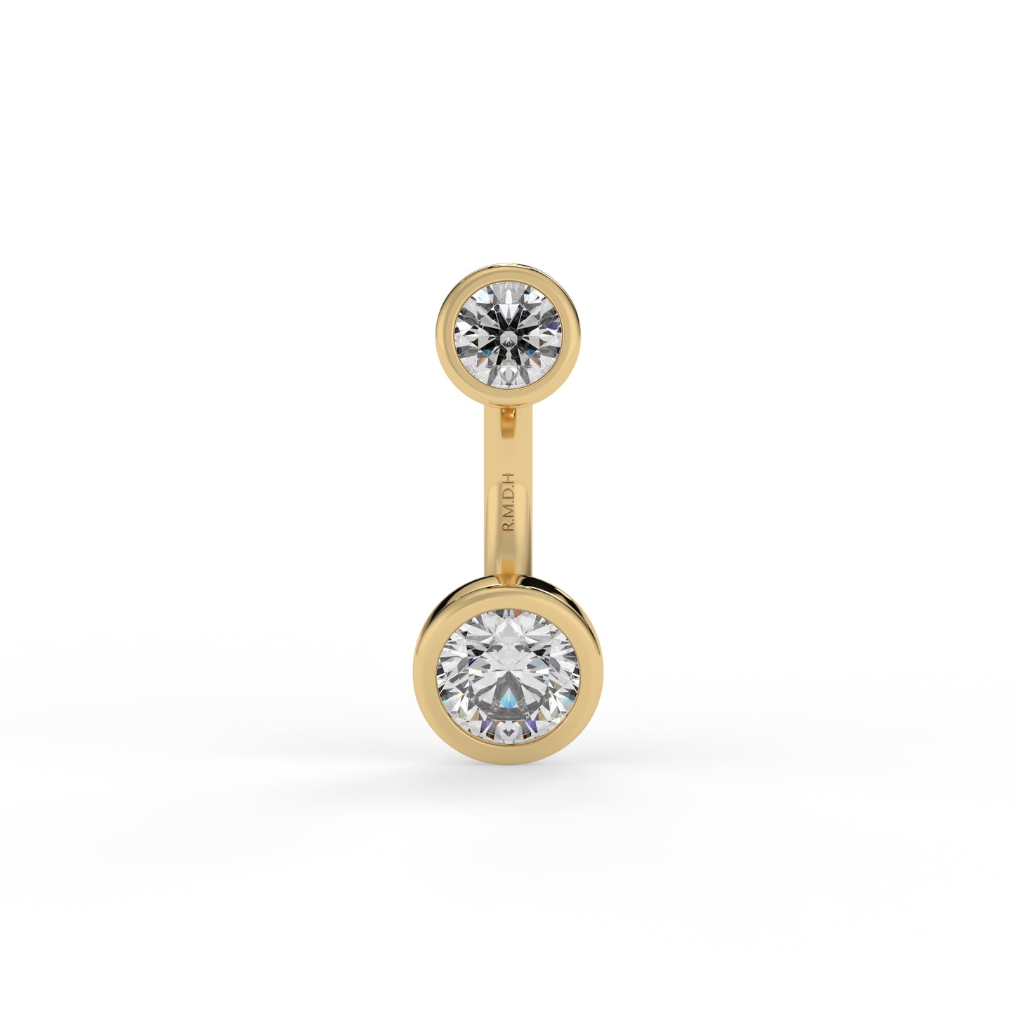 Piercing de nombril oxyde de zirconium, Or 9K