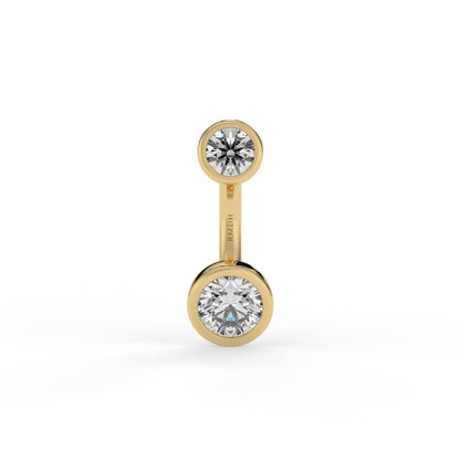 Piercing de nombril oxyde de zirconium, Or 9K